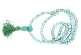 Natural Turquoise Stone Mala Necklace | Healing Beads Mala with Tassel | Meditation & Spiritual Jewelry