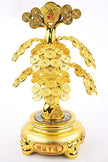 Golden Feng Shui Money Tree with Coins | Wealth & Prosperity Lucky Showpiece | Home & Office Decor Gift