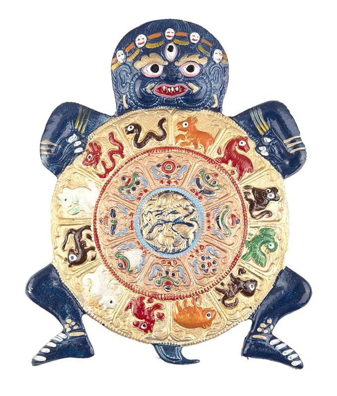 Feng Shui Dragon Turtle with Zodiac Wheel – Wealth, Protection & Good Luck Symbol Decor
