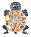 Feng Shui Dragon Turtle with Zodiac Wheel – Wealth, Protection & Good Luck Symbol Decor