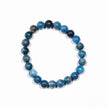 Natural Blue Apatite Crystal Bead Bracelet – Handmade Healing Stone Stretch Bracelet for Men & Women