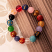 Multi-Color Engraved Chakra Bracelet – Healing, Energy & Spiritual Jewelry for Men & Women