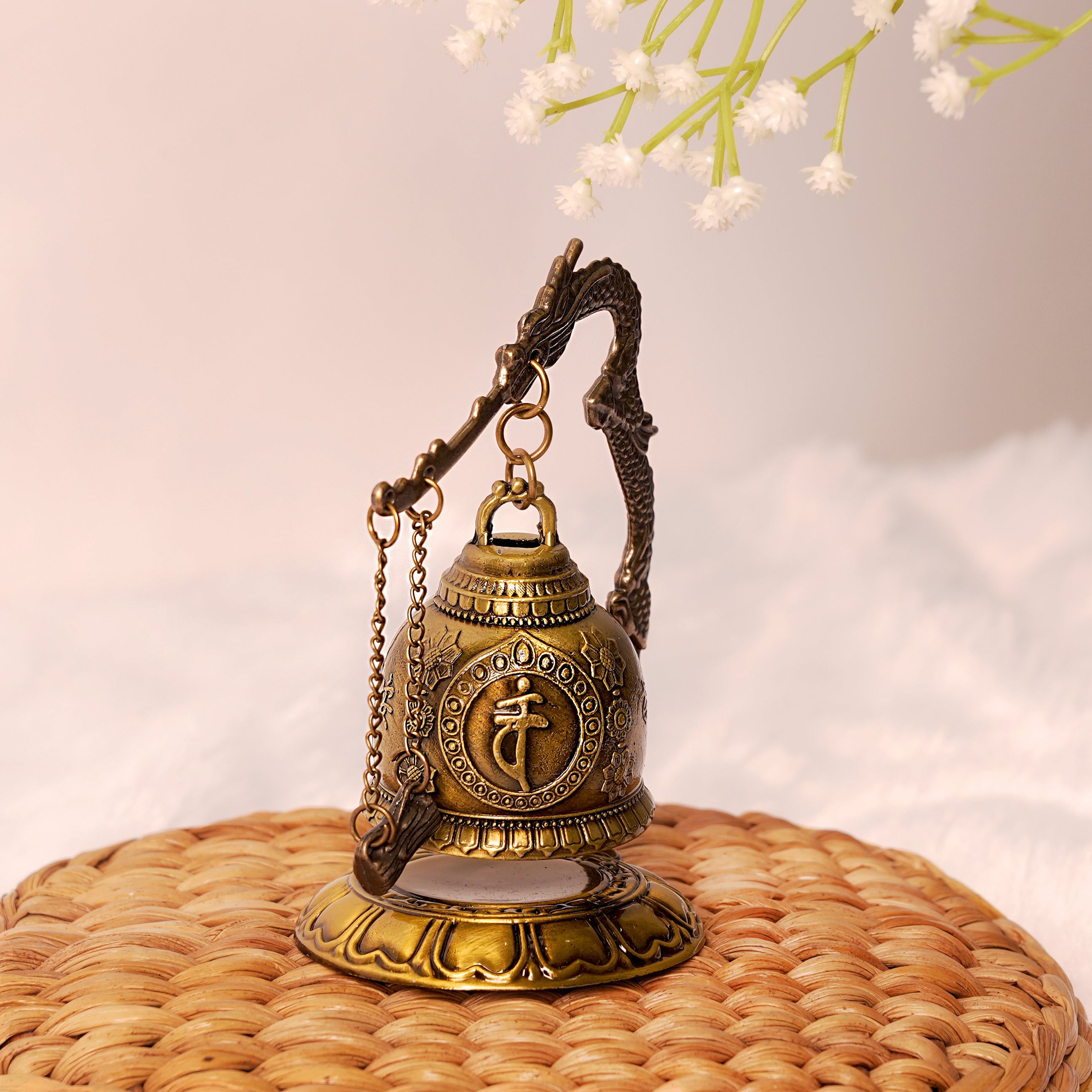Brass Dragon Bell – Feng Shui Meditation & Spiritual Decor for Positive Energy