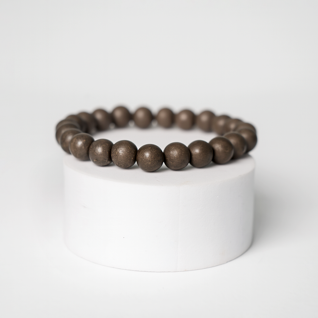 Matte Brown Beaded Bracelet – Natural Stone Energy & Grounding Jewelry for Men & Women