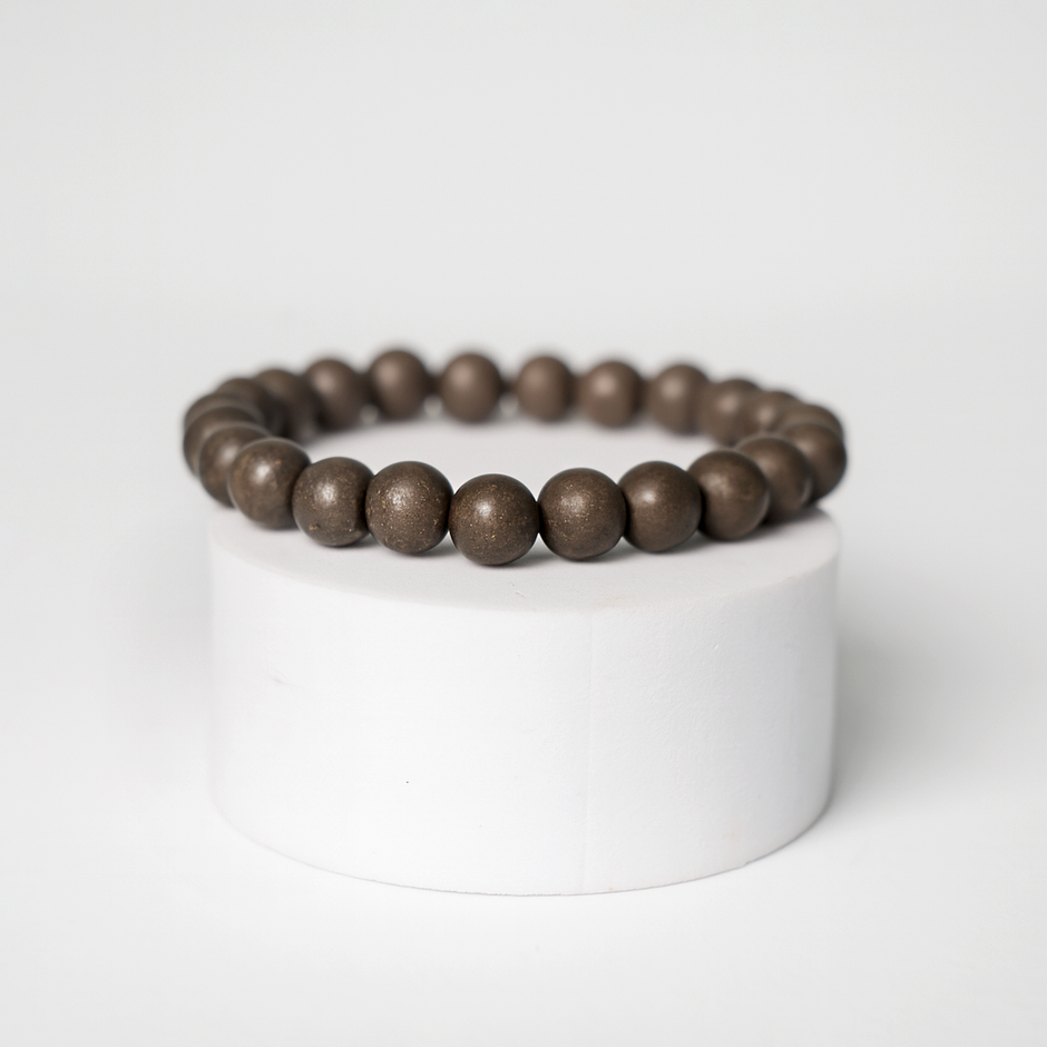 Matte Brown Beaded Bracelet – Natural Stone Energy & Grounding Jewelry for Men & Women