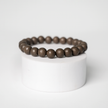 Matte Brown Beaded Bracelet – Natural Stone Energy & Grounding Jewelry for Men & Women