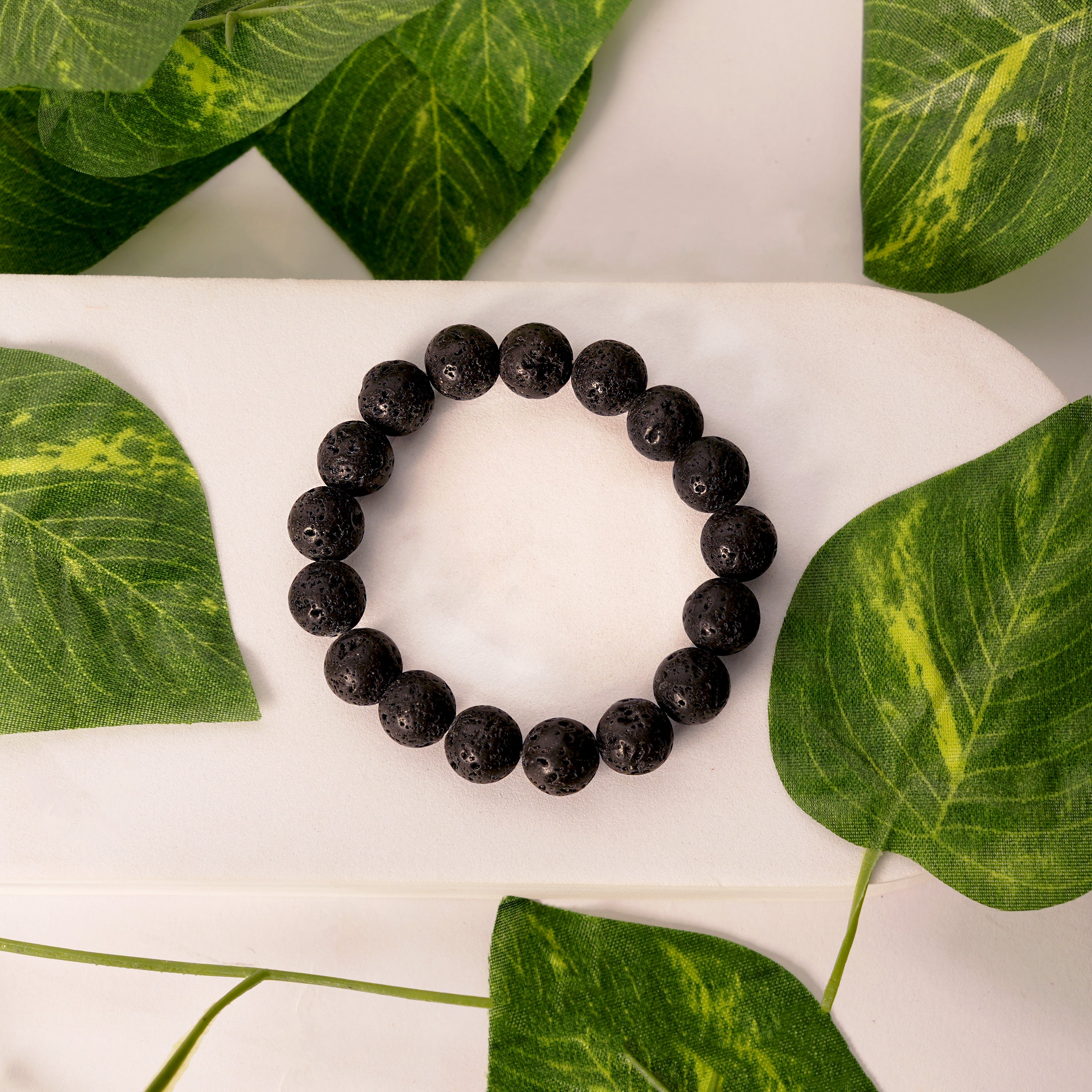 Black Lava Stone Bracelet – Grounding, Energy & Aromatherapy Jewelry for Men & Women