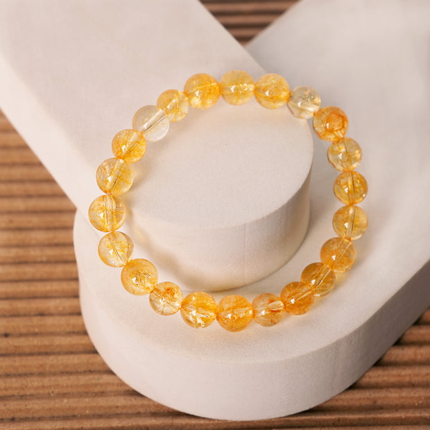 Citrine Beaded Bracelet – Prosperity, Energy & Positive Vibes Jewelry for Men & Women