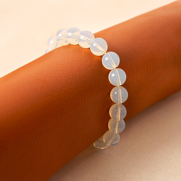 Opalite Beaded Bracelet – Healing, Calmness & Positive Energy Jewelry for Men & Women