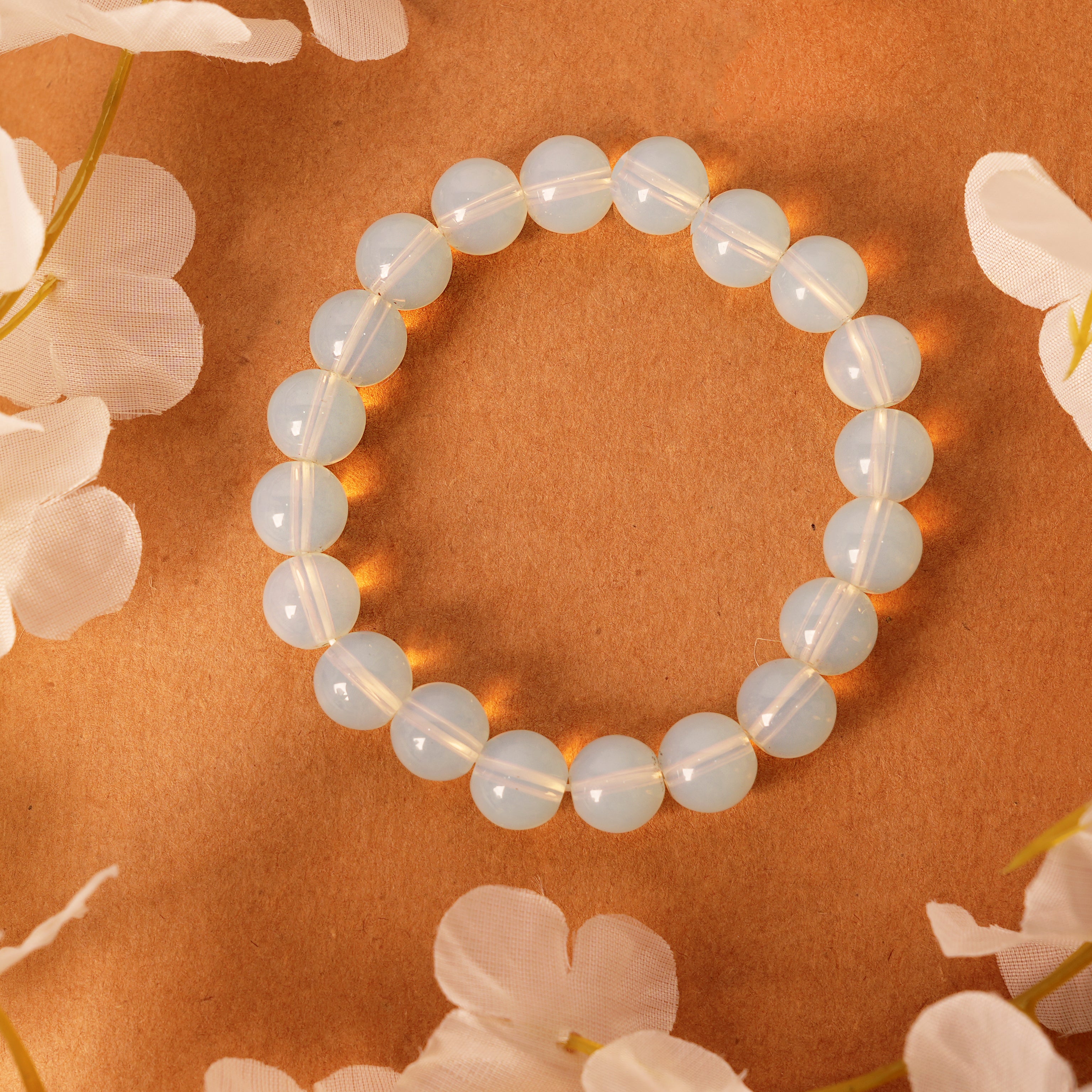 Opalite Beaded Bracelet – Healing, Calmness & Positive Energy Jewelry for Men & Women