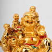 Golden Laughing Buddha Idol for Wealth & Prosperity | Feng Shui Lucky Buddha Statue | Home & Office Decor