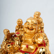 Golden Laughing Buddha Idol for Wealth & Prosperity | Feng Shui Lucky Buddha Statue | Home & Office Decor
