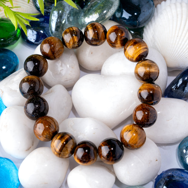 Tiger’s Eye Beaded Bracelet – Grounding, Protection & Confidence Jewelry for Men & Women