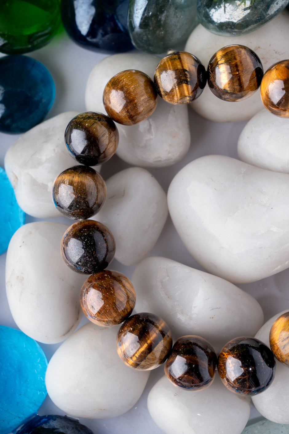 Tiger’s Eye Beaded Bracelet – Grounding, Protection & Confidence Jewelry for Men & Women