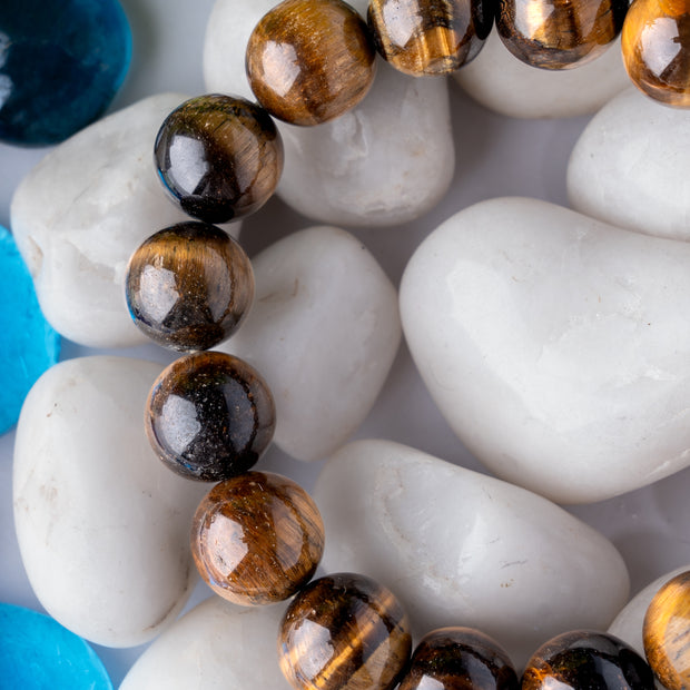 Tiger’s Eye Beaded Bracelet – Grounding, Protection & Confidence Jewelry for Men & Women