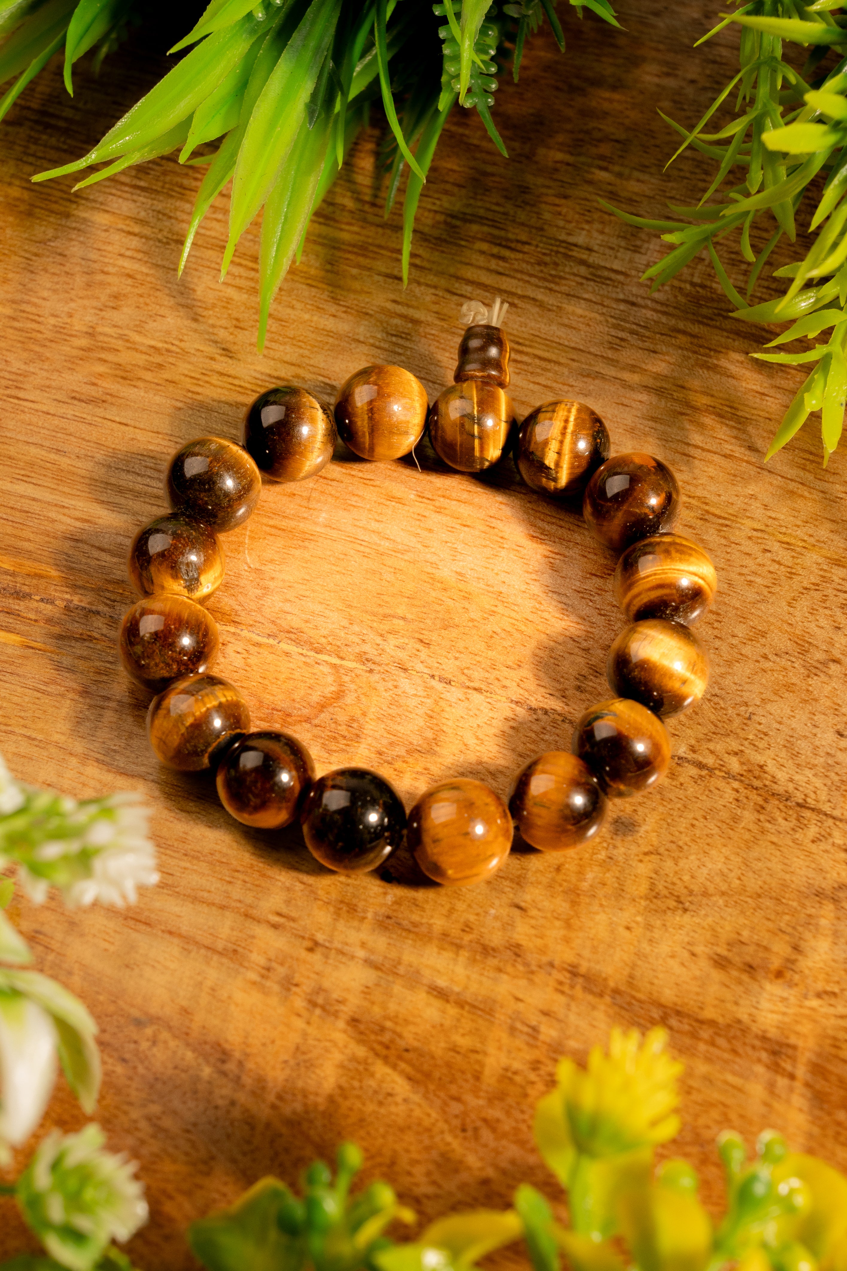 Tiger’s Eye Beaded Bracelet – Protection, Confidence & Positive Energy Jewelry for Men & Women