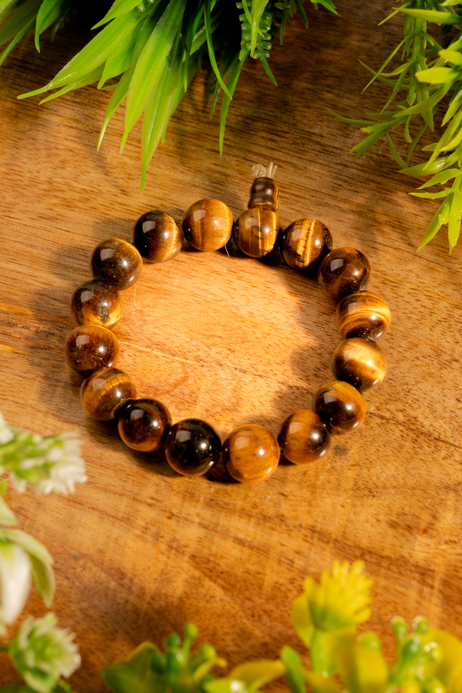 Tiger’s Eye Beaded Bracelet – Protection, Confidence & Positive Energy Jewelry for Men & Women