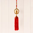 Luxury Golden Decorative Hanging with Red Tassel | Festive Wall & Door Decor | Auspicious Home Decoration