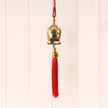 Lord Ganesha Wall Hanging with Bell & Red Tassel – Lucky Entrance Hanging for Home, Vastu & Spiritual Décor