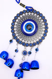 Handcrafted Evil Eye Wall Hanging with Bells | Nazar Protection Decorative Hanging for Home Entrance
