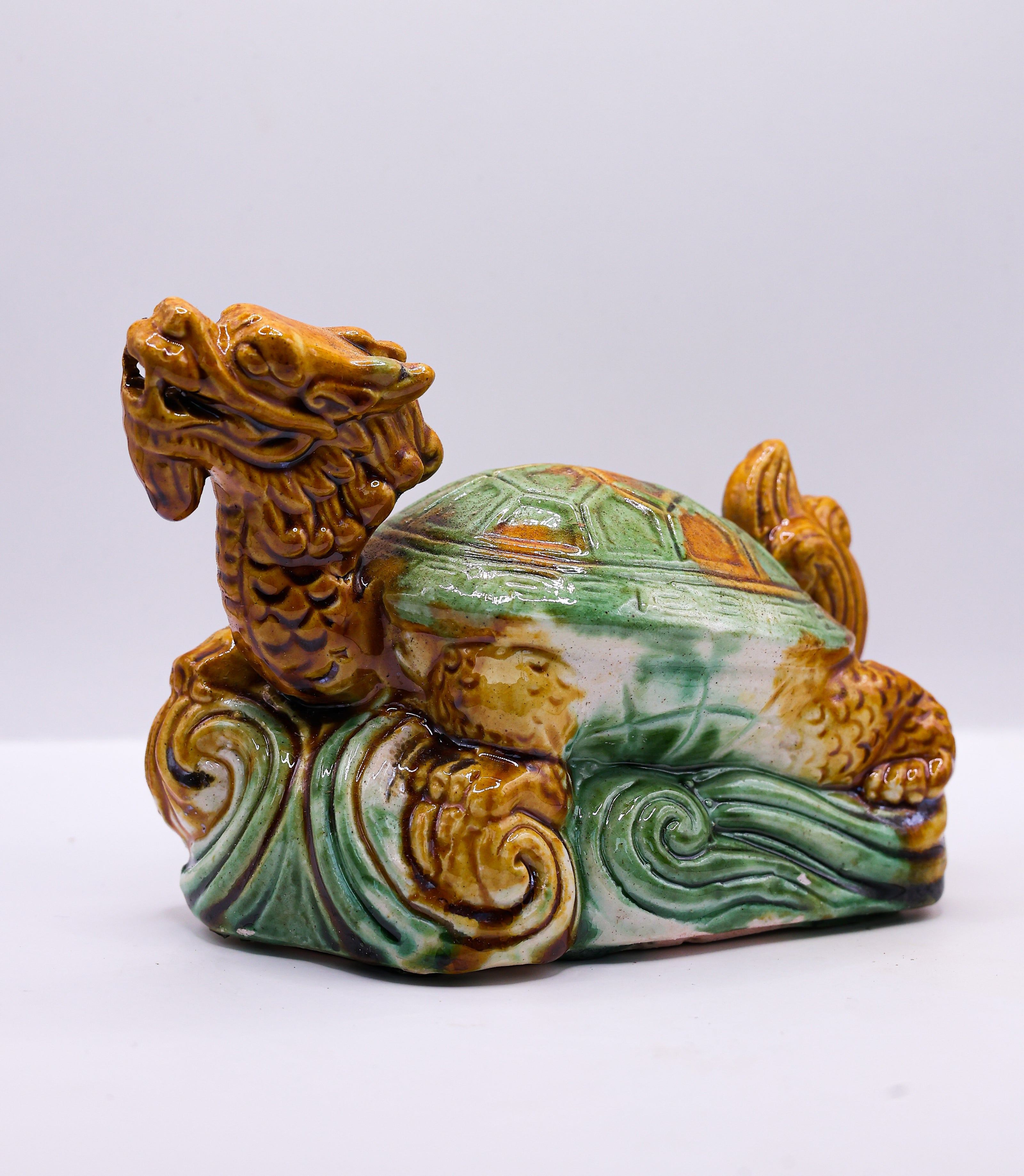 Feng Shui Dragon Turtle Statue for Wealth & Protection | Decorative Vastu Showpiece for Home & Office