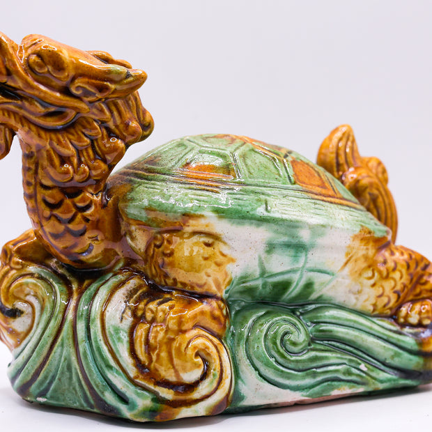 Feng Shui Dragon Turtle Statue for Wealth & Protection | Decorative Vastu Showpiece for Home & Office
