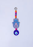 Colorful Elephant Evil Eye Hanging with Bells | Handmade Nazar Protection Decor | Lucky Feng Shui Wall Hanging