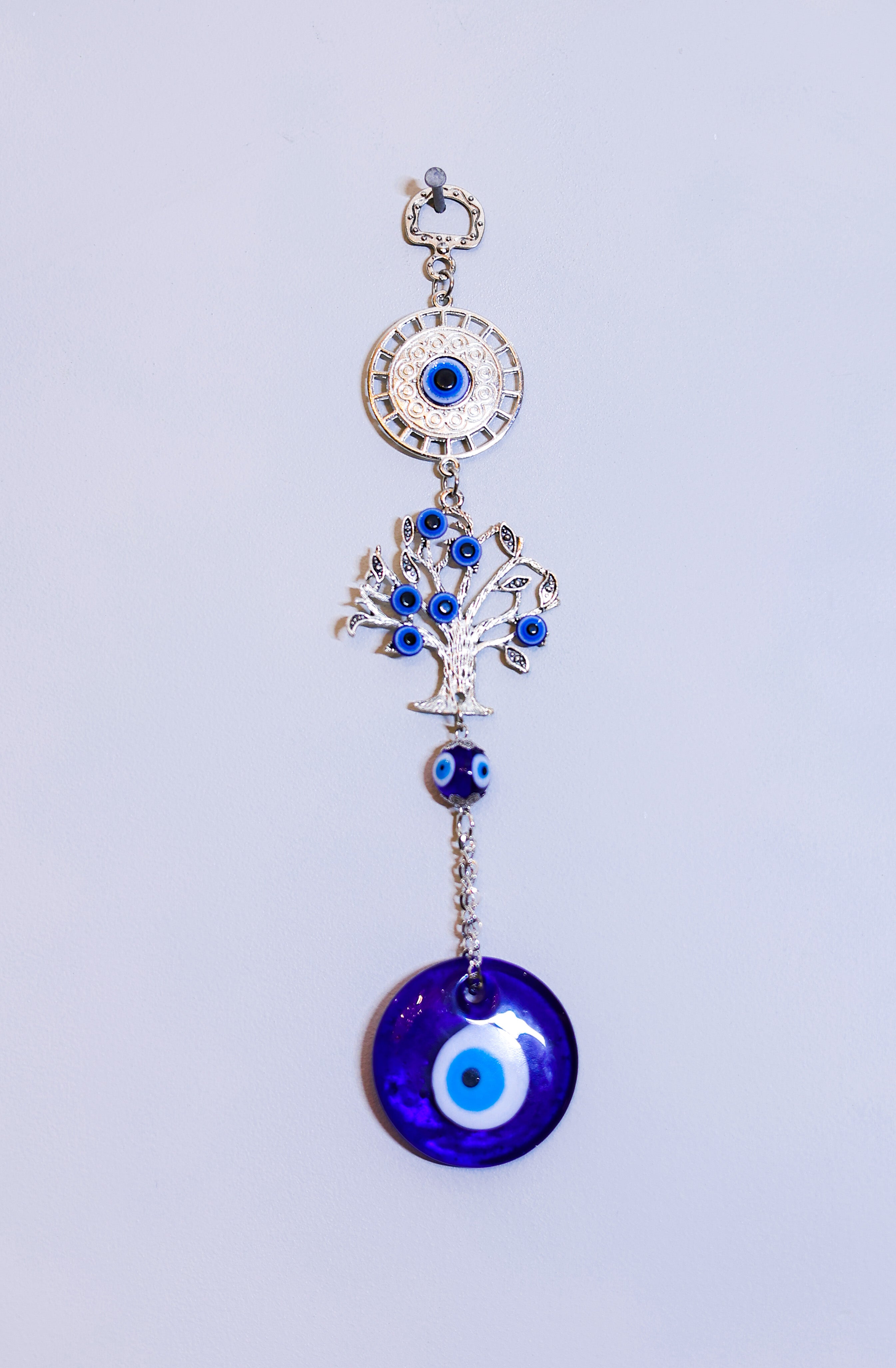 Tree of Life Evil Eye Hanging for Home Decor | Blue Nazar Protection Wall Hanging | Lucky Feng Shui Charm