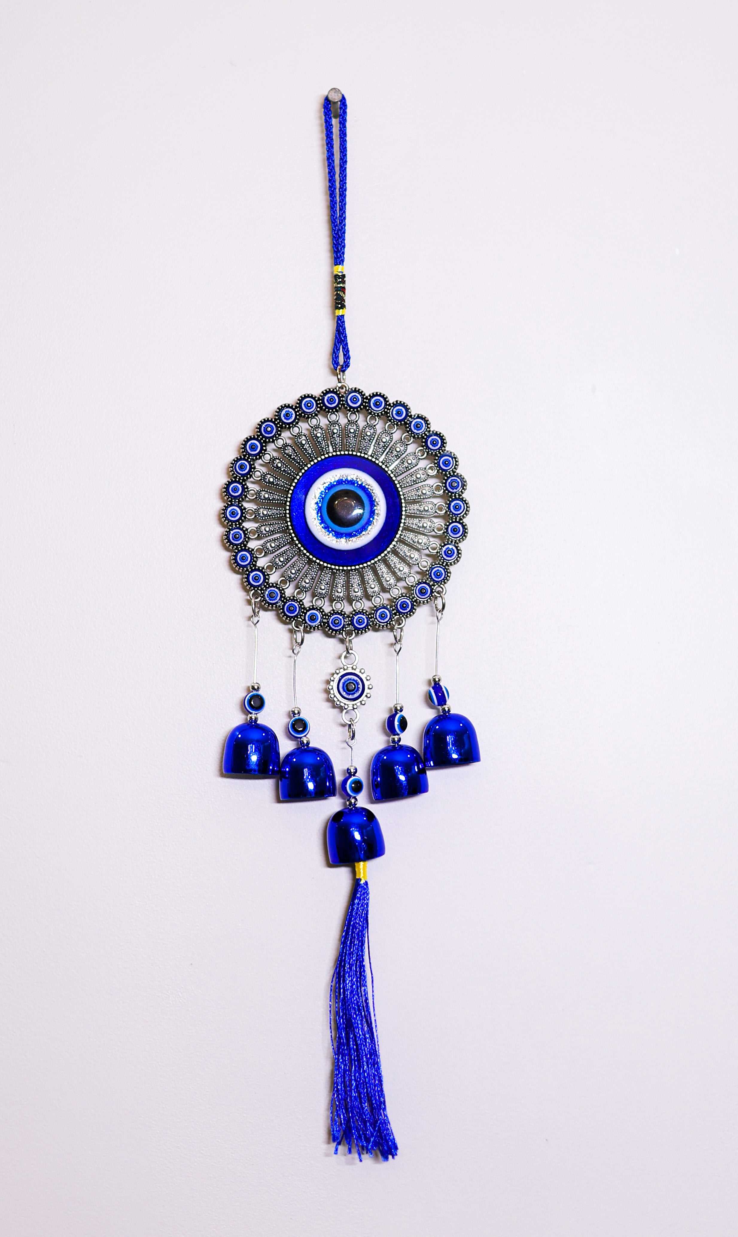 Blue Evil Eye Wall Hanging for Home Protection | Nazar Suraksha Decorative Hanging Ornament | Lucky Feng Shui & Vastu Décor
