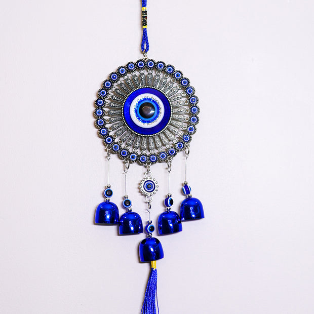 Blue Evil Eye Wall Hanging for Home Protection | Nazar Suraksha Decorative Hanging Ornament | Lucky Feng Shui & Vastu Décor