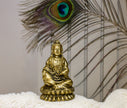 Meditating Buddha Idol Showpiece for Home Décor | Antique Golden Buddha Statue for Peace & Positivity | Spiritual Decorative Gift Item