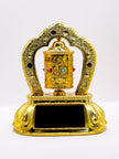 Golden Tibetan Prayer Wheel Showpiece – Rotating Mantra Wheel Idol | Spiritual Home Decor & Gift
