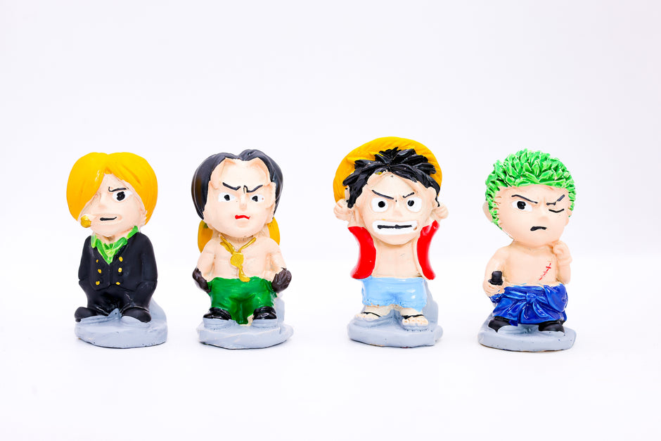 Anime Mini Action Figurines Set – Cute Cartoon Resin Collectible Toys | Desk Decor & Gift Item