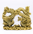 Golden Feng Shui Dragon & Phoenix Statue | Symbol of Harmony, Success & Prosperity for Home Decor