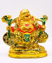 Golden Laughing Buddha Statue for Wealth, Happiness & Good Luck | Decorative Feng Shui Idol for Home & Office