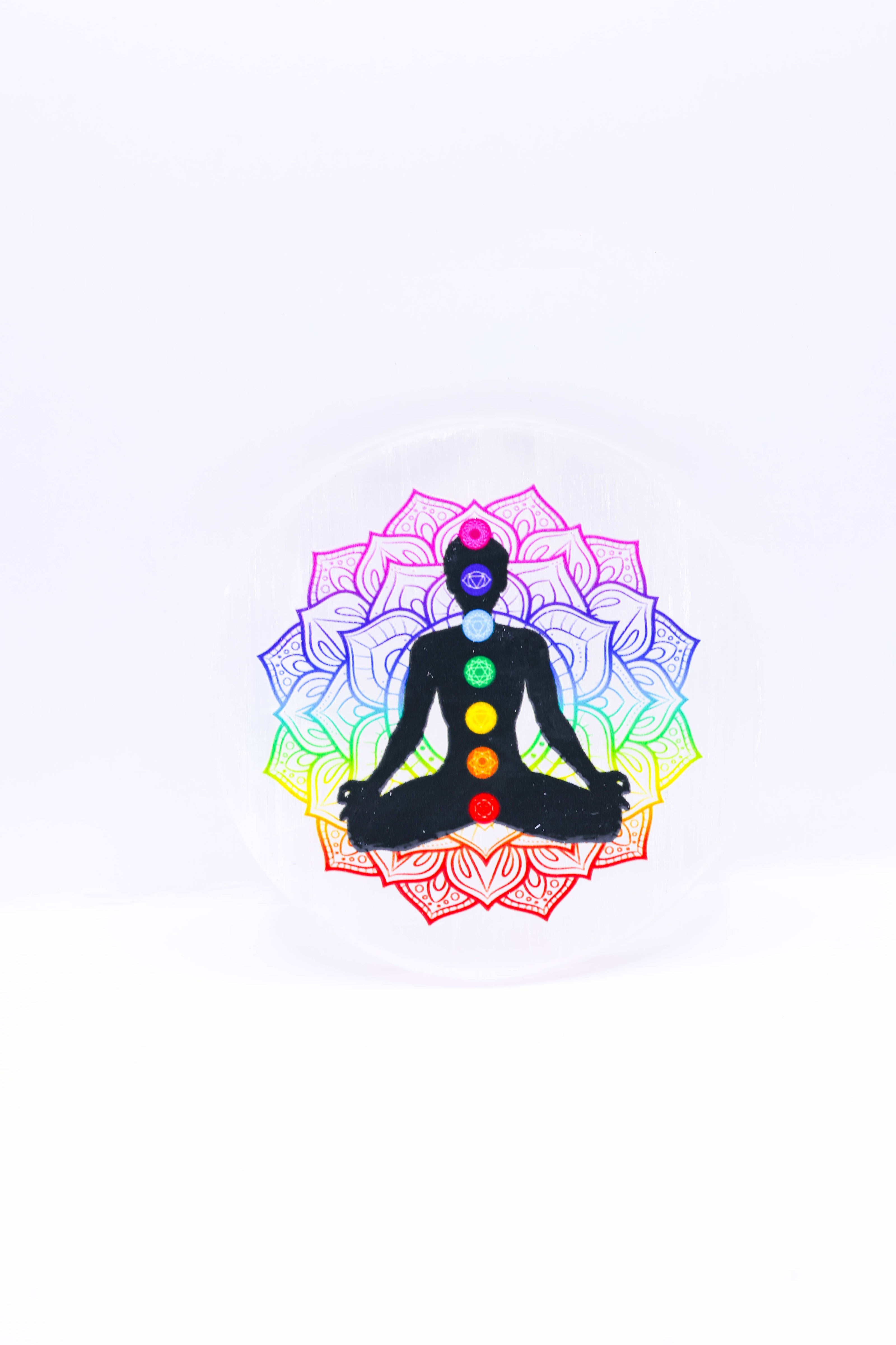 7 Chakra Meditation Wall Art Sticker | Spiritual Yoga Decor | Colorful Chakra Meditation Artwork