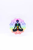 7 Chakra Meditation Wall Art Sticker | Spiritual Yoga Decor | Colorful Chakra Meditation Artwork