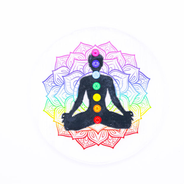 7 Chakra Meditation Wall Art Sticker | Spiritual Yoga Decor | Colorful Chakra Meditation Artwork