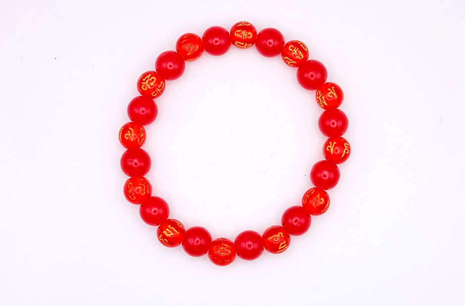 Red Tibetan Lucky Bracelet for Men & Women | Zodiac Bead Protection Bracelet | Spiritual Energy Bracelet