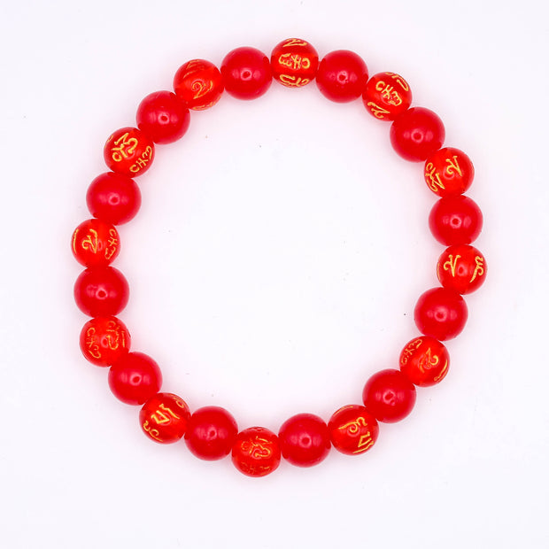 Red Tibetan Lucky Bracelet for Men & Women | Zodiac Bead Protection Bracelet | Spiritual Energy Bracelet
