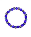 Blue Om Mani Padme Hum Bracelet | Tibetan Mantra Beaded Bracelet for Men & Women | Spiritual Meditation Bracelet