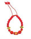 Red Om Mani Padme Hum Lucky Bracelet for Men and Women  – Protection, Good Fortune & Positive Energy