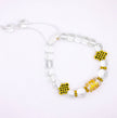 Blue Evil Eye Adjustable Bead Bracelet | Lucky Protection Charm Bracelet | Designer Crystal & Gold Accent Bracelet for Men & Women