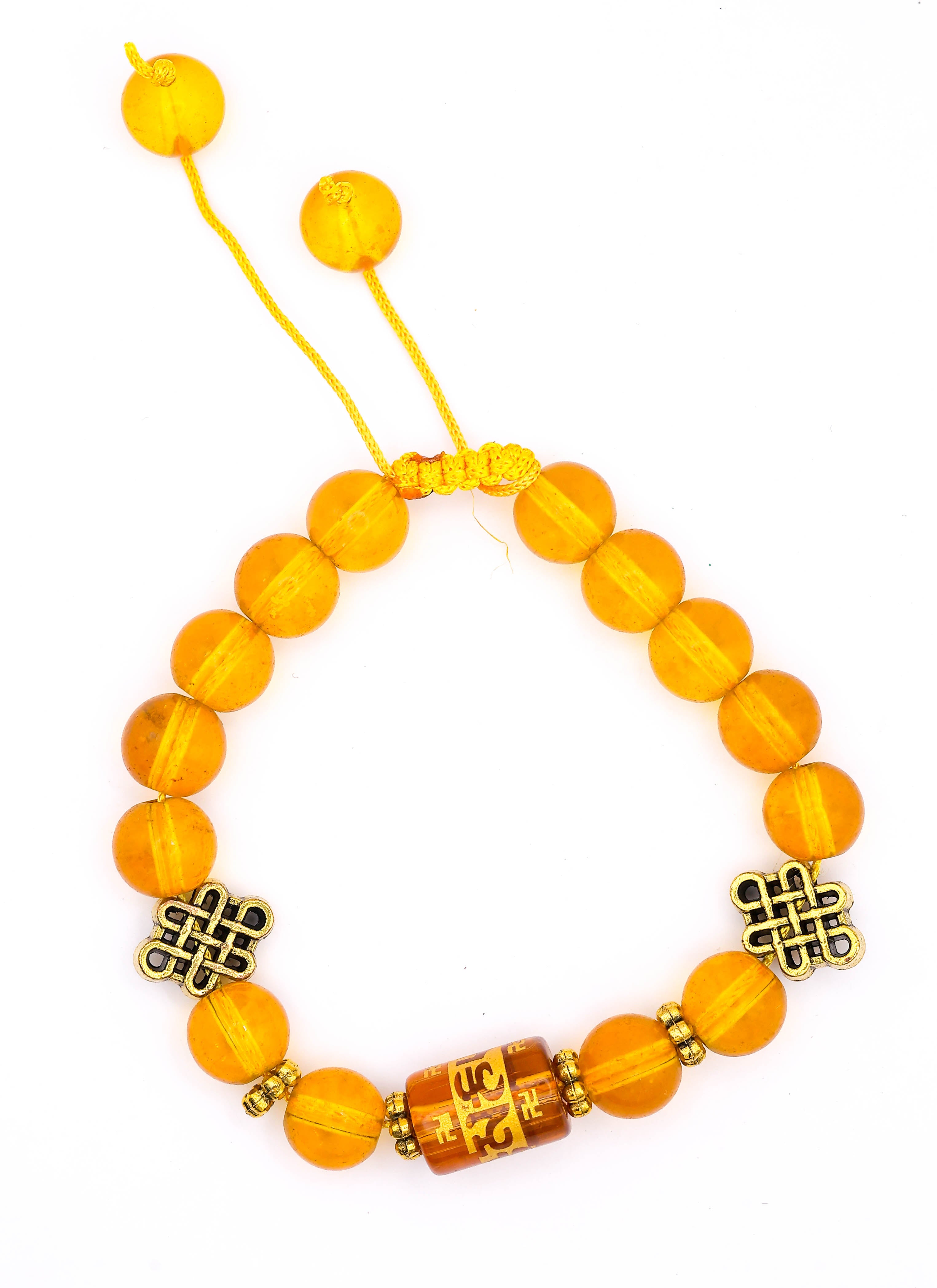 Blue Evil Eye Adjustable Bead Bracelet | Lucky Protection Charm Bracelet | Designer Crystal & Gold Accent Bracelet for Men & Women