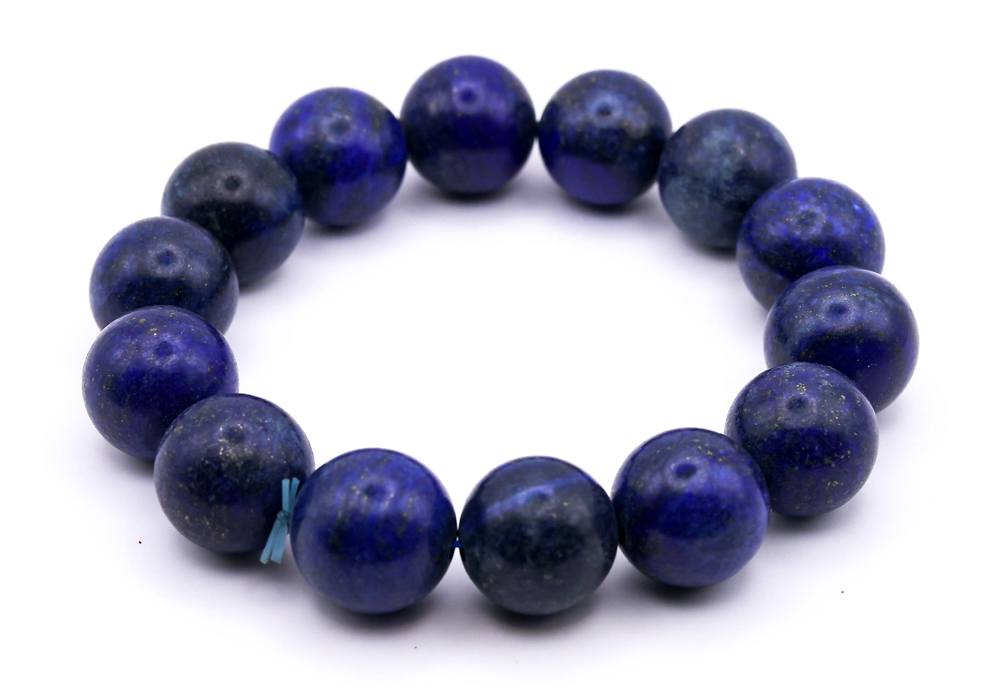 Natural Lapis Lazuli Bead Bracelet | Deep Blue Healing Crystal Bracelet | Premium Stretch Bracelet for Men & Women