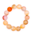 Natural Orange Agate Bead Bracelet | Healing Crystal Stretch Bracelet | Glossy Gemstone Bracelet for Men & Women