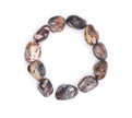 Natural Polished Agate Stone Bracelet | Handmade Healing Crystal Bracelet for Grounding & Positive Energy