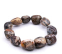 Natural Polished Agate Stone Bracelet | Handmade Healing Crystal Bracelet for Grounding & Positive Energy