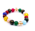 Multicolor Om Mantra Beaded Bracelet – 7 Chakra Style Spiritual Bracelet for Positivity, Balance & Daily Wear