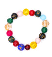Multicolor Om Mantra Beaded Bracelet – 7 Chakra Style Spiritual Bracelet for Positivity, Balance & Daily Wear